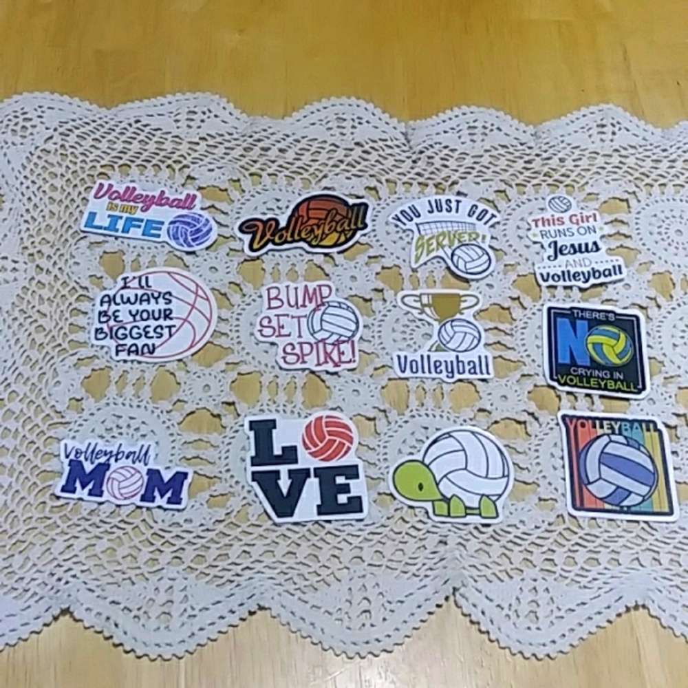 Volleyball stickers for Team Giveaways, crafts, scrapbooking